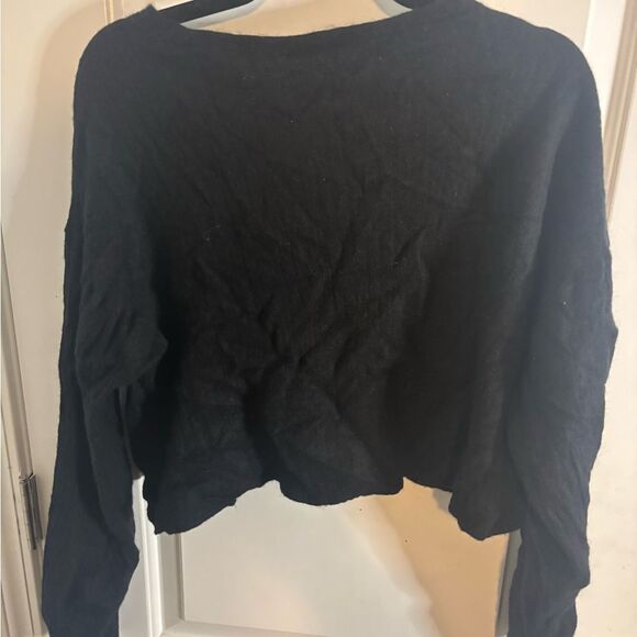 Free People Black Women's v-neck sweater size m EUC - Picture 6 of 6